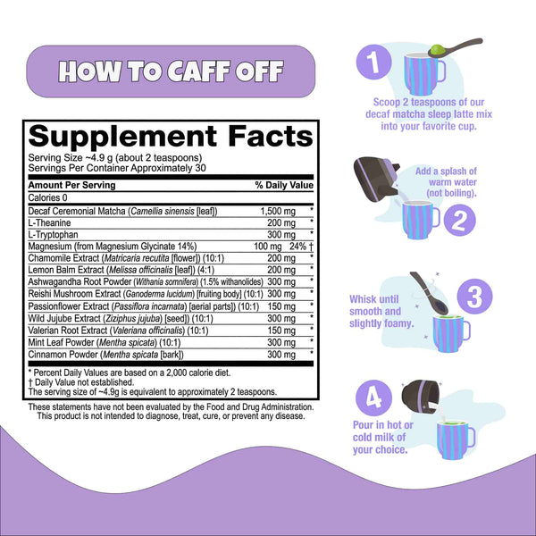 Decaf Matcha Sleep Latte