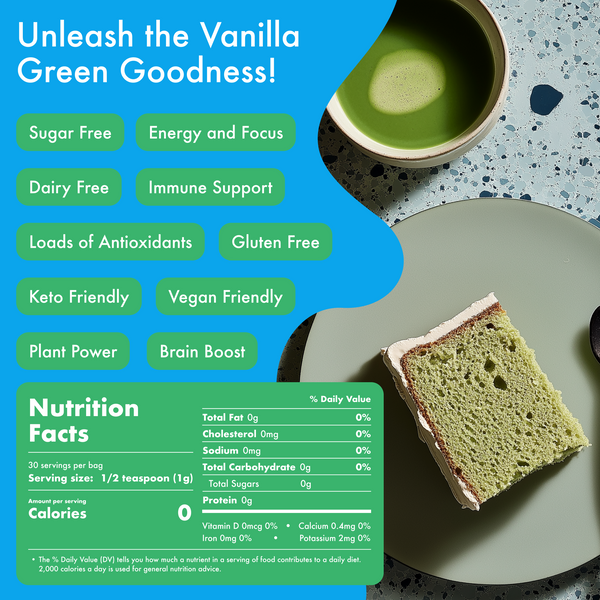 Vanilla Bean Decaf Matcha Sticks